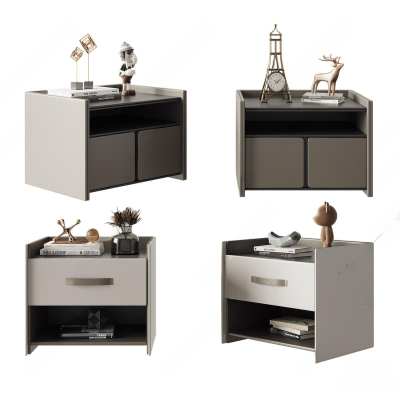 现代床头柜组合3D模型下载